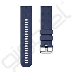 Silverline Pótszíj (univerzális, 22mm, szilikon, dupla bújtató, 3D) SÖTÉTKÉK