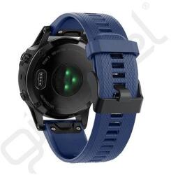 Silverline Pótszíj (egyedi méret, 22mm, szilikon, rombusz, QuickFit csatlakozás) SÖTÉTKÉK