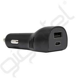 OtterBox autós töltő USB+Type- C aljzat (10W, gyorstöltő) FEKETE