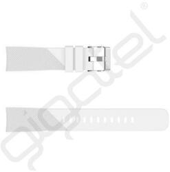 Silverline Pótszíj (univerzális, 20mm, szilikon, csíkos) FEHÉR