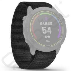 Silverline Pótszíj (egyedi méret, 22mm, nylon, tépőzáras, légáteresztő) FEKETE