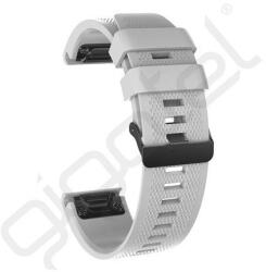 Silverline Pótszíj (egyedi méret, 26mm, szilikon, rombusz, QuickFit csatlakozás) SZÜRKE