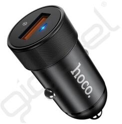 hoco. Z32A autós töltő USB aljzat (18W, PD gyorstöltő 3.0, LED jelzés) FEKETE