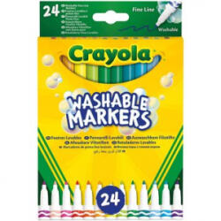 Crayola Crayola: Lemosható, vékonyhegyű filctoll készlet - 24 db-os (58-6571) - aqua