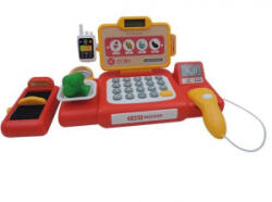 Man Yuk Toys Pénztárgép játékszett kiegészítőkkel 37 db piros (G798A-R)