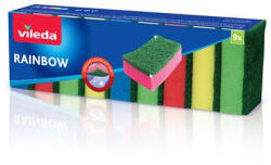 Vileda Mosogatószivacs, 9 db, VILEDA "Rainbow (KHT213) - fapadospatron