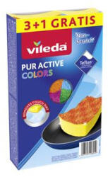 Vileda Mosogatószivacs, 3+1 db, VILEDA "Pur Active Colors (KHTV45) - fapadospatron