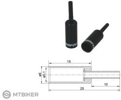 Jagwire BOT060BJ bowden terminál védelemmel, Al, 5mm, fekete