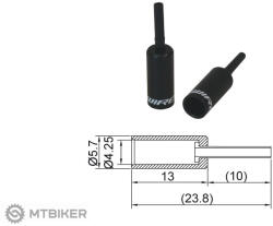 Jagwire BOT723BJ bowden terminál védelemmel, Al, 4 mm, fekete