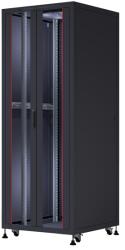 Formrack 36U Cosmoline 800x800 19" szabadon álló rack szekrény - RAL9005 fekete CSM-36U8080 (CSM-36U8080)