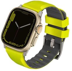 UNIQ Linus Airosoft szilikonszíj Apple Watch 1/2/3/4/5/6/7/8/SE/SE2/Ultra 42/44/45/49mm - lime
