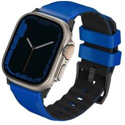 UNIQ Linus Airosoft Szilikon Szíj Apple Watch 1/2/3/4/5/6/7/8/SE/SE2/Ultra 42/44/45/49mm - Kék