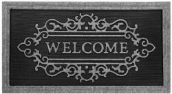  90 x 50 см правоъгълна сиво черна изтривалка с надпис Welcome