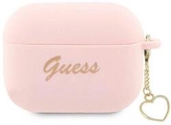 GUESS GUAP2LSCHSP AirPods Pro 2 tok rózsaszín/rózsaszín Szilikon Charm Heart Kollekció