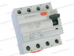 OMU system OMR10 "A" típus 4 pólusú 63A 100mA FI relé A típus 10kA OMR104A6301 (OMR104A6301)