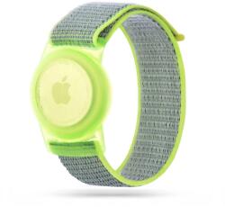 Tech-Protect Nylon Gyerekeknek szánt Apple AirTag Szíj - Lime