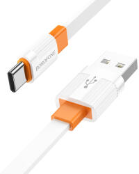 BOROFONE kábel BX89 Union - USB Type C - 3A 1 méter fehér-narancs