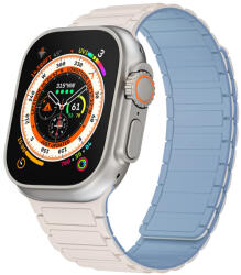 Szilikon mágneses hurok Apple Watch 38/40/41-hez 2-es design fehér-kék