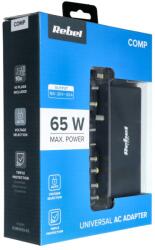 Rebel Electro Univerzális hálózati laptop töltő adapter 65W 18-20V fekete