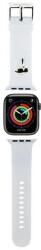 Karl Lagerfeld 3D Rubber Karl Head szíj Apple Watch 42/44/45/49mm-hez - fehér