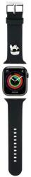 Karl Lagerfeld 3D Gumi Karl Fej szíj Apple Watch 38/40/41mm - fekete
