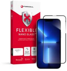 Forcell iPhone 13 Pro Max/14 Plus Forcell Flexible 5D Full Glue hibrid kijelzővédő üvegfólia fekete