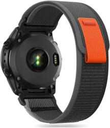 Tech-Protect Nylon szíj Garmin Fenix 3 / 5X / 3HR / 5X Plus / 6X / 6X Pro / 7X - Fekete & Narancs