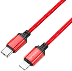 BOROFONE Cable BX87 Sharp - Type C to Lightning - PD 20W 1 méter piros