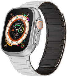 Szilikon mágneses pánt Apple Watch 38/40/41 design 2 fehér-fekete