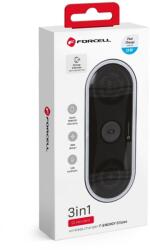 Forcell F-ENERGY Ellipse vezeték nélküli töltő 3 az 1-ben, kompatibilis az Apple Qi QC 15W fekete