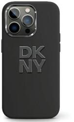 DKNY eredeti kemény tok (Liquid Silicone Metal Logo) DKHCP15SSMCBSK iPhone 15/14/13 fekete tok