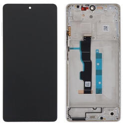 Xiaomi Redmi Note 13 5G előlap keret, lcd kijelző és érintőpanel, fehér, arctic white (Incell, TFT)