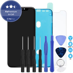 Apple iPhone 11 - LCD Kijelző + Érintőüveg + Keret In-Cell FixPremium + Ragasztó LCD Kijelzőhöz + Edzett Üveg + Szerszámkészlet - Multipack