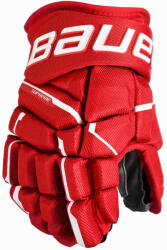 Bauer Supreme MACH Red Junior Hokikesztyűk 10 hüvelyk