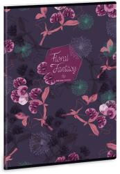 Ars Una kockás füzet A/4-es - Floral Orchidea