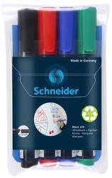 Schneider Tábla- és flipchart marker készlet, 2-5 mm, vágott, SCHNEIDER "Maxx 293", 4 különbözõ szín (4 db) (TSC293V4)