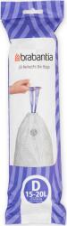 Brabantia PerfectFit szemeteszsák, D méret, 15-20L, 20 zsák/tekercs - 246760 (246760)