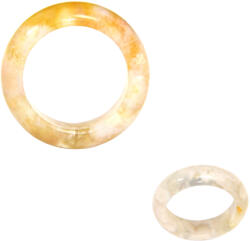  Inel din Agata Oul Tunetului Minerala Naturala - Diametru 52-68 mm - 26-30 x 26-30 x 7-8 mm - 1 Buc