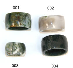 Inel din Agata Muschi Minerala Naturala - Diametru 50-73 mm - 24-30 x 24-30 x 14-16 mm - 1 Buc