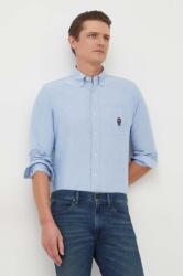 Ralph Lauren pamut ing férfi, legombolt galléros, regular - kék XL