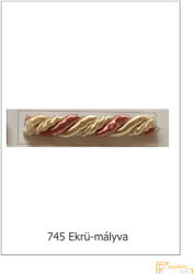  (10 szín) Csavart dekor zsinór. 9763/745 Ekrü-mályva