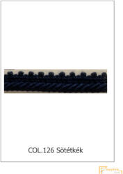  (30 szín) Zsinóros bortni - 15 mm széles 9385/126 Sötétkék