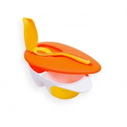 Baby Bruin Fedeles etetőtányér kanállal narancs (55042871narancs)