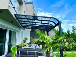 Aluplex 4X5 m-es 2 lábon álló teraszfedés, pergola