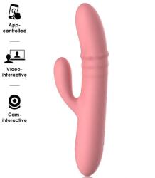 SVAKOM Vibrator Iepuras Svakom Mora Neo Interactive Rabbit, App Control, Silicon, USB, Roz, 19.5 cm Vibrator