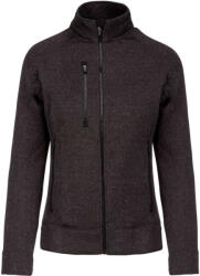 Kariban Női poliészter cipzáras dzseki, Kariban KA9107, Dark Grey Melange-2XL (ka9107dagm-2xl)