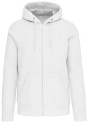 Kariban Uniszex cipzáras kapucnis vastag pulóver, Kariban KA444, White-2XL (ka444wh-2xl)