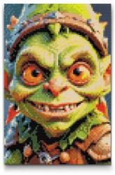 Gyémántszemes kirakó - Zöld goblin Méret: 40x60cm, Keretezés: Keret nélkül (csak a vászon), Gyémántok: Négyzet alakú