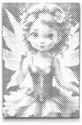  PontPöttyöző - Kis aranyos tündér Méret: 20x30cm, Keretezés: Műanyagtáblával, Szín: Fekete