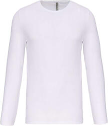 Kariban Férfi hosszú ujjú kereknyakú sztreccs póló, Kariban KA3016, White-3XL (ka3016wh-3xl)